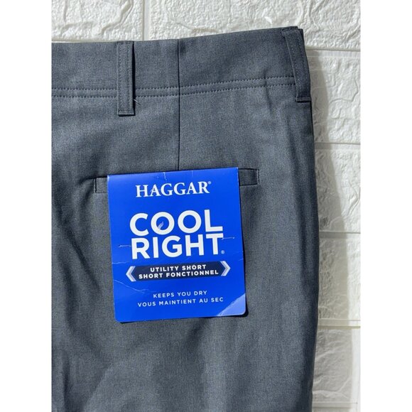 HAGGAR Men COOL RIGHT Utility Short - Size 42, Grey - Picture 3 of 8
